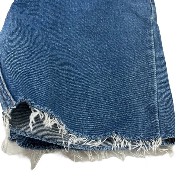 Vintage 90s Denim Shorts Cut Off Blue Red Heart Breaker Embroidered Size 13 - Picture 6 of 12